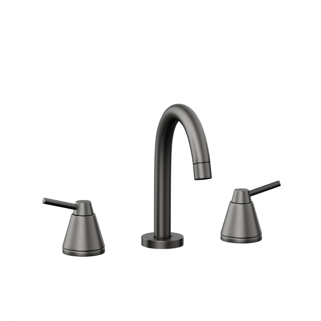 3902 Widespread Lavatory faucet in Matte Black finish, 3D product render