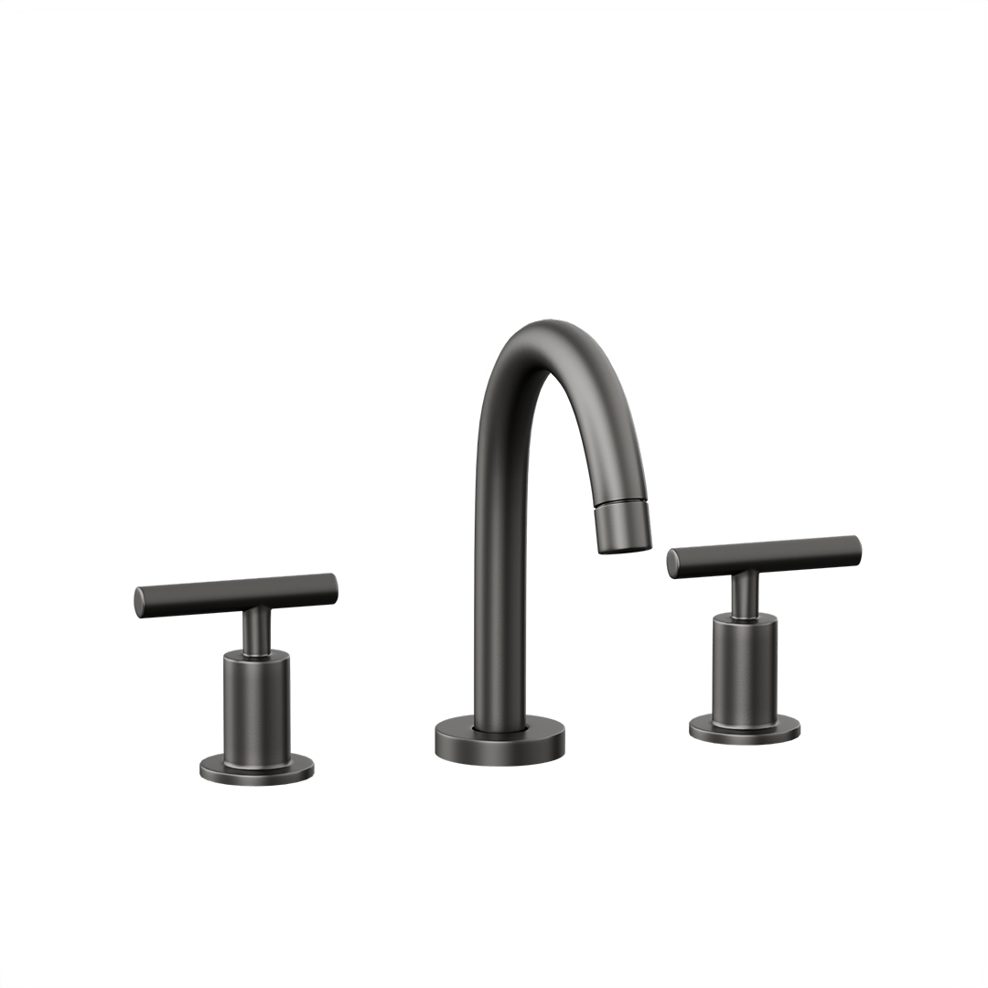 3902 Wall Mount Lavatory faucet in Matte Black finish, 3D product render