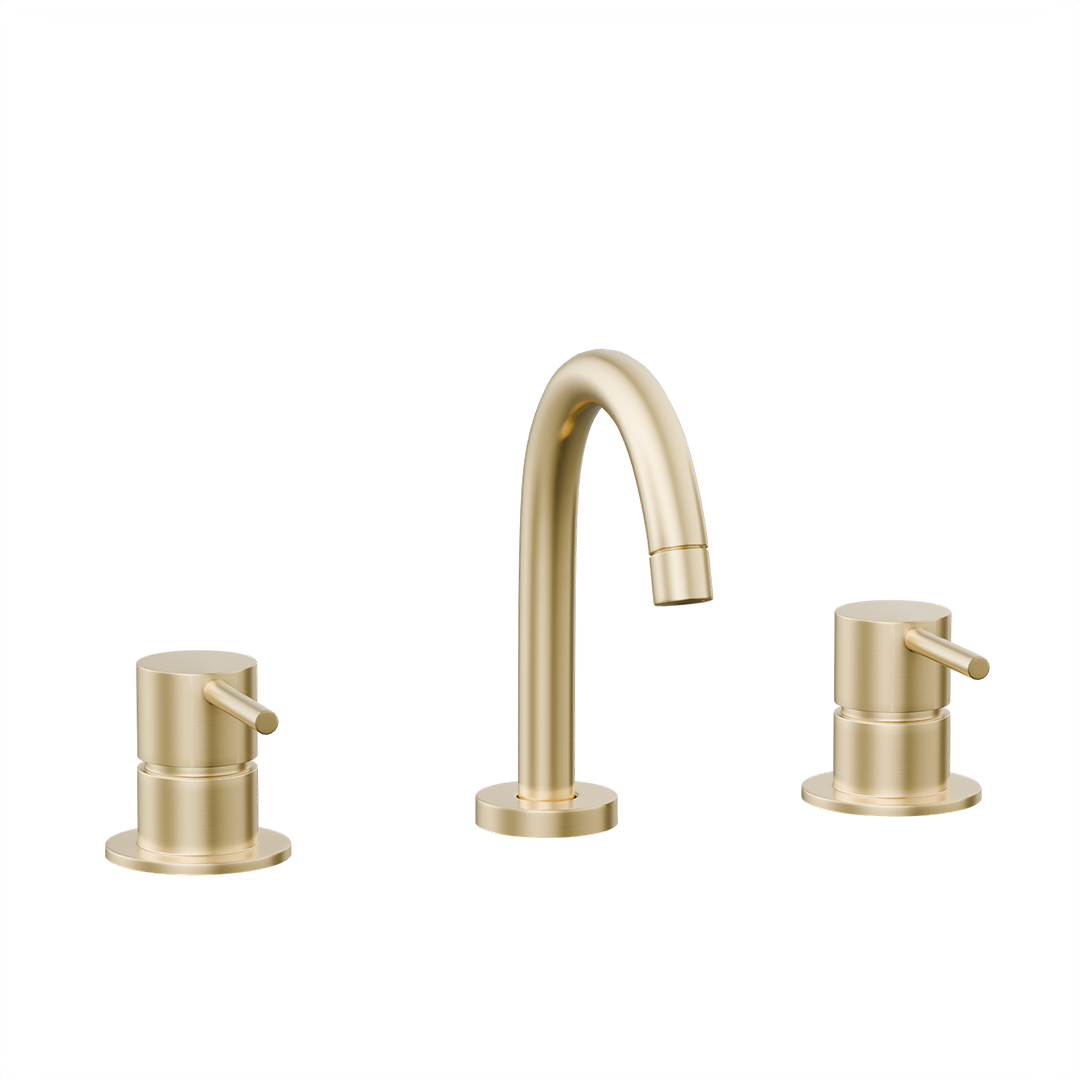 3902 Vessel Filler faucet in Satin Brass finish, 3D product render